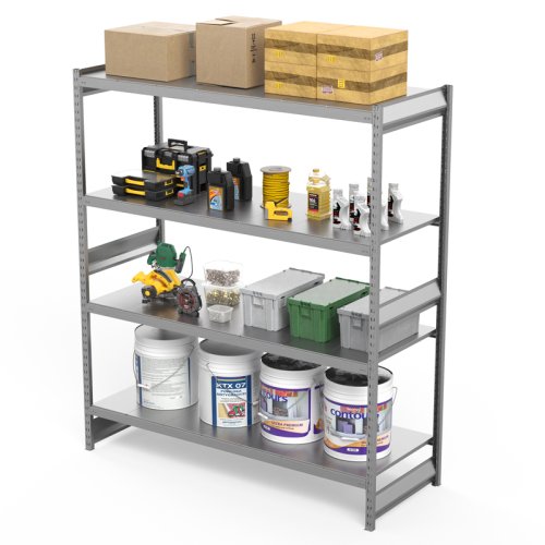 Стеллаж грузовой СГ Ультра (2000х2100х1000 мм) 4 яруса, цинк (СГУ 2021104)