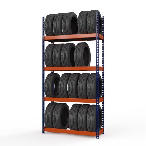Стеллаж для магазина пристенный Профи-Т для шин 2500x1240x455 мм. Ярусы:   4 шт. (Т-120/1-2,5