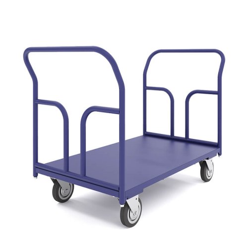 Тележка платформенная ТПД 5 (г/п 450 кг, 700x1200 мм, колеса черная резина 160 мм)