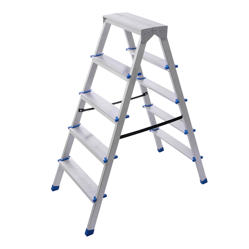 Стремянка алюминиевая двухсторонняя AS205 (5 ступеней)