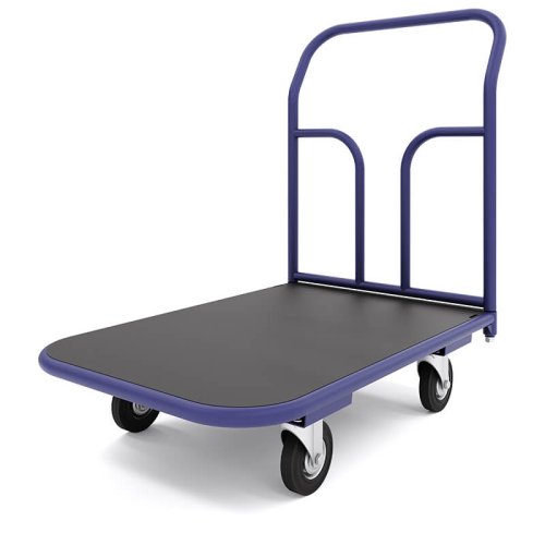 Тележка платформенная с резиновым покрытием ТПР 5 (700x1200 мм, колеса черная резина 125 мм)