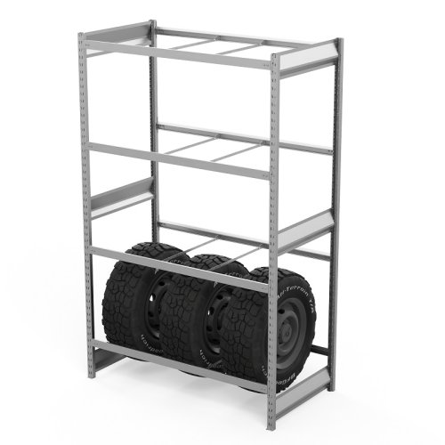 Стеллаж грузовой СГ Ультра (2500х1500х600) 4 яруса, без настила, для шин, дисков, колес